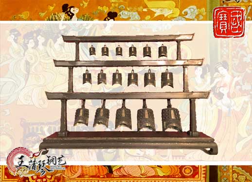山東客戶定制17件古編鐘，迎賓編鐘古樂