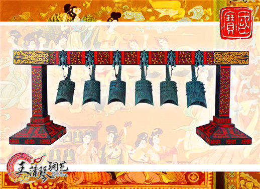 6件套仿古編鐘，小型特色樂器，民樂混音配套