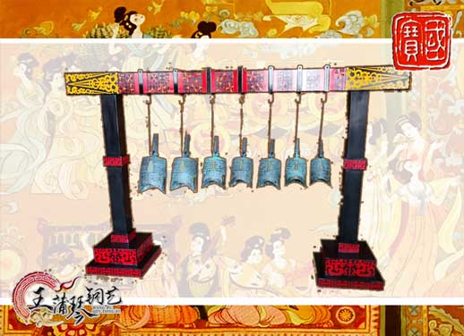7件編鐘，觀賞裝飾編鐘，可發(fā)音編鐘